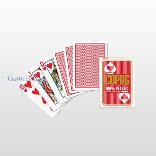 Poker karte 100% plastične, COPAG, crvene, Regular Face (mali br
