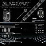 Pikado set Winmau steel BLACK OUT 90% wolfram 24g