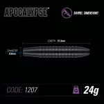 Pikado set strelica Winmau steel APOCALYPSE 24g