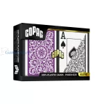 Karte za poker 100% plastične COPAG 1546,Jumbo index,ljubičasto-sive dupli špil