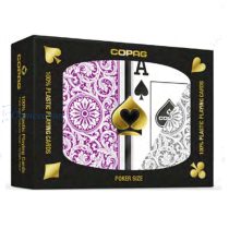   Karte za poker 100% plastične COPAG 1546,Jumbo index,ljubičasto-sive dupli špil