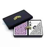 Karte za poker 100% plastične COPAG 1546,Jumbo index,ljubičasto-sive dupli špil