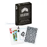 Karte Copag Elite Poker Jumbo index, 100% plastika, crne