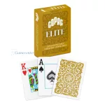 Karte Copag Elite Poker Jumbo index, 100% plastika, zlatne
