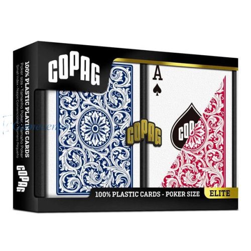 Dupli špil karata Copag 1546 Legacy standard index, 100% plastika,plavo-crveni
