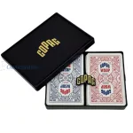 Poker karte 100% plastične WSOP,Jumbo index,crno-crvene dupli špil