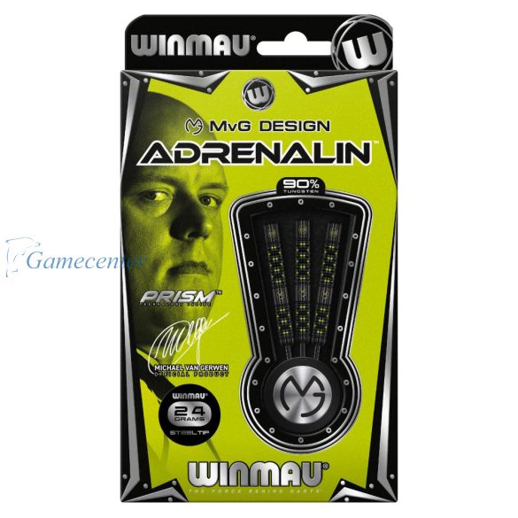 Pikado set Winmau steel MvG Adrenalin 24g, 90% wolfram