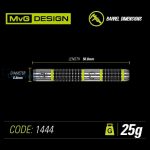 Set strelica Winmau steel MvG Aspire 25g, 80% wolfram