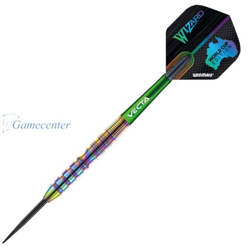 Set strelica Winmau steel Simon Whitlock World Cup Rainbow SE 22g, 90% wolfram