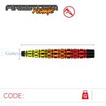 Set strelica steel Winmau Firestorm Flame Tapered 23g, 90% wolfram