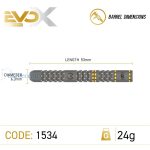 Set strelica steel Winmau MvG Evo-X 24g, 90% wolfram