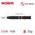 Set strelica steel Winmau Peter Wachiuri 22g, 90% wolfram