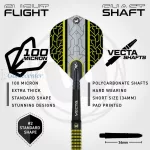Set strelica steel Winmau Team 360 Cori Wiltshire 24g, 90% wolfram