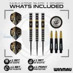 Set strelica steel Winmau Alex Spellman, 24g 90% wolfram
