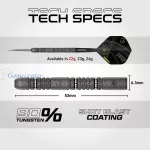 Set strelica steel Winmau MvG Signature Edition 22g, 90% wolfram