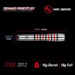 Set strelica soft Winmau Dennis Priestley 18g, 90% wolfram