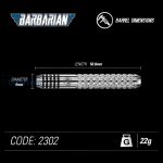 Winmau set strelica Barbarian 22g Inox steel