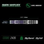 Set strelica Winmau soft Simon Whitlock 22g, 90% wolfram