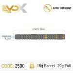 Set strelica soft Winmau MvG Evo-X 18g, 90% wolfram