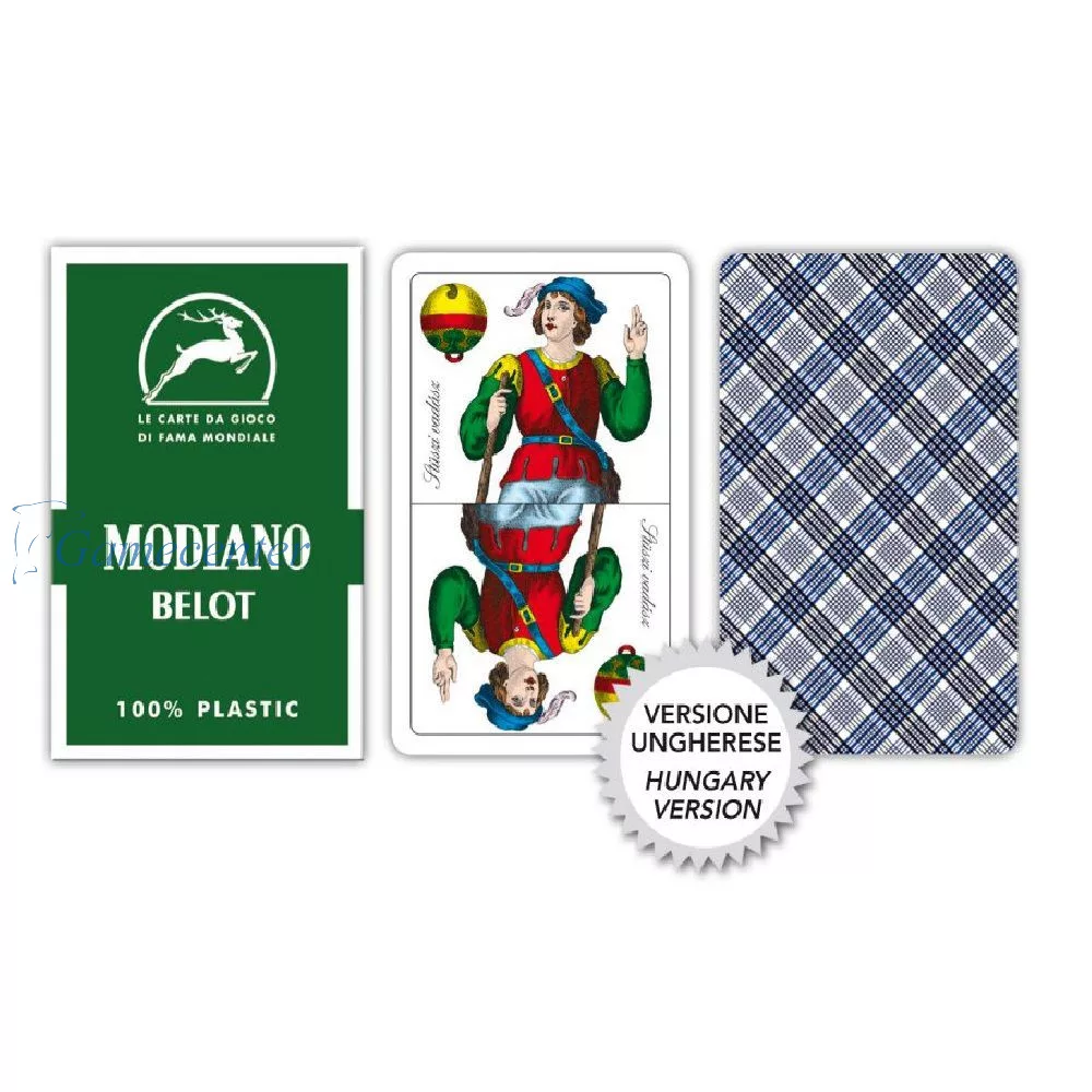 jeu de cartes Modiano Platine composé à 100% d'acétate