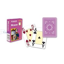Poker karte Modiano CRISTALLO 100% plastične, ljubičaste