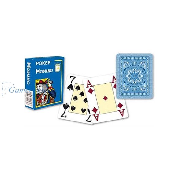 Poker karte Modiano CRISTALLO 100% plastične, plave