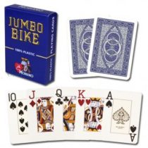   Modiano karte BIKE Trophy POKER 2 Jumbo index plave 100% plastične