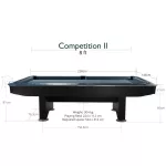 Turnirski bilijar sto Dynamic Competition II 9ft, matirano crni