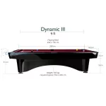 Bilijar sto Dynamic III 9ft, sjajno crni