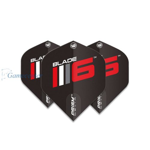 Pera za strelice Winmau Delta Blade 6 logo, crna
