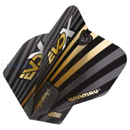 Pera za strelice Winmau Prism Delta MvG Evo-X No2, crno-zlatna