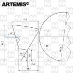 Martinela za karambol Artemis 3m. K-79