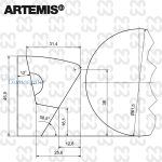 Martinela za karambol Artemis 3m, K-37