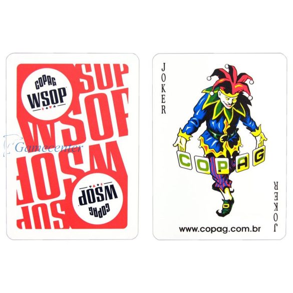 Poker karte 100% plastične WSOP,Jumbo index,crno-crvene dupli špil
