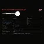 Set strelica steel Bull's Ricky Evans 23g 95% wolfram