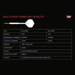 Set strelica steel Bull's Ricky Evans 25g 95% wolfram