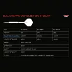 Set strelica steel Bull's Marvin van Velzen 22g 95% wolfram