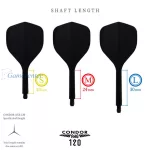 Pera za strelice Condor Axe 120 bela, standard pero i medium telo 30mm