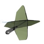 Pera i tela za strelice Cuesoul ROST 77 providno zelena, Big Wing pera i intermediate tela