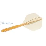 Pera i tela za strelice Cuesoul ROST 77 providno naradžasta, Small Standard Wing pera i medium tela