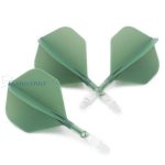 Pera i tela za strelice Cuesoul ROST T19 zeleno-providna, Big Standard Wing pera i short tela