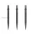 Zamenski vrhovi za steel strelice Cuesoul Touch Point II V Cuts metalik sivi, 33mm