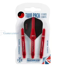 Set pikado tela+pera Harrows TWIN PACK crvena