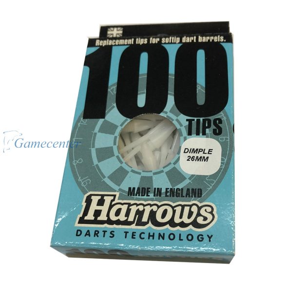 Vrhovi za strelice Harrows Dimple soft,100 kom. beli