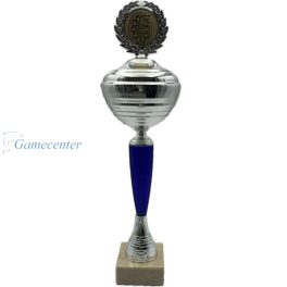 Pikado trofej srebrno-plavi pehar, 32cm visina