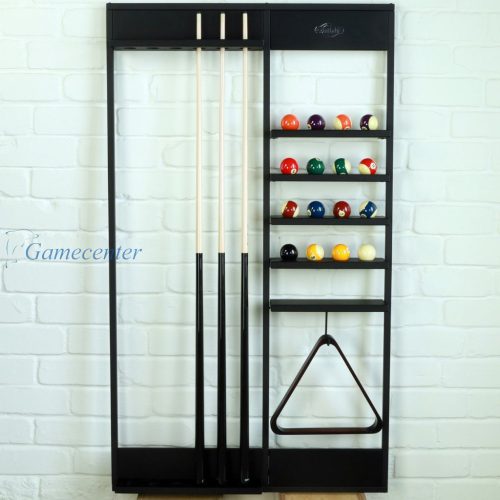 Stalak za bilijar štapove Harlem 6 crni, na zidu