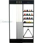 Stalak za bilijar štapove Harlem 6 crni, na zidu