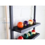 Stalak za bilijar štapove Harlem 6 crni, na zidu