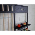 Stalak za bilijar štapove Harlem 6 crni, na zidu