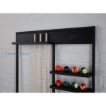 Stalak za bilijar štapove Harlem 6 crni, na zidu